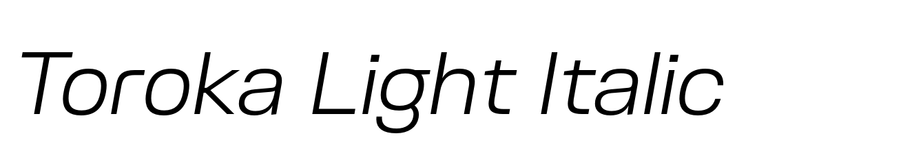 Toroka Light Italic